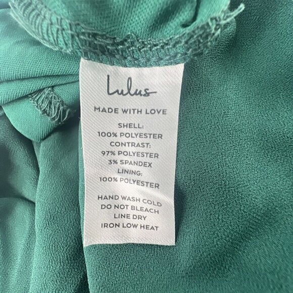 Lulus Womens Large Best Part of Me Green Satin Bustier Maxi Cocktail Dress Gown - Picture 7 of 9
